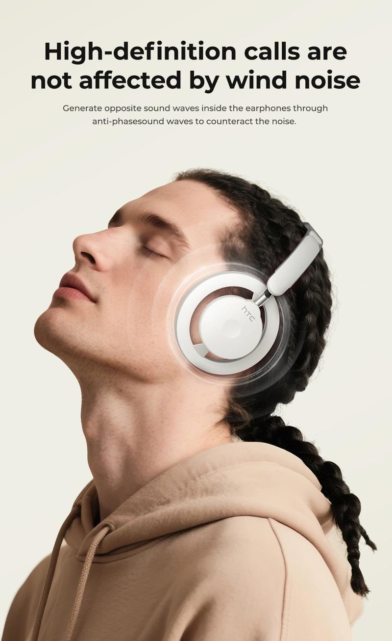 HTC HP06 OWS Open Wireless Headphone Foldable Bluetooth Headphones Over Ear with Built-in Microphone HIFI Stereo Multifunctional Earbuds Wireless Headset for Gaming, Phones, Computers, Electronics Audio Headphone