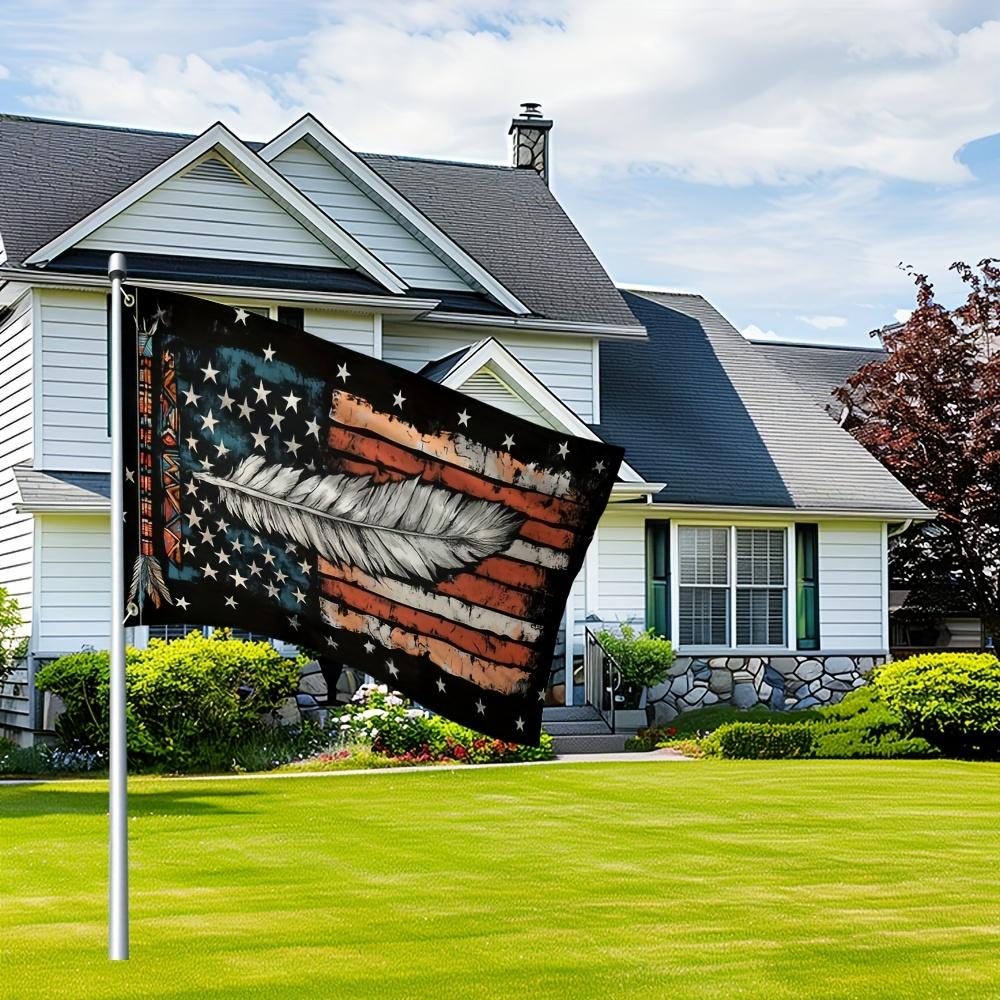 1pc, Modern Art Flag, Local American Tribal Pattern, 100% Polyester, Design for Outdoor Events, Parades, Competitions And Home Decor