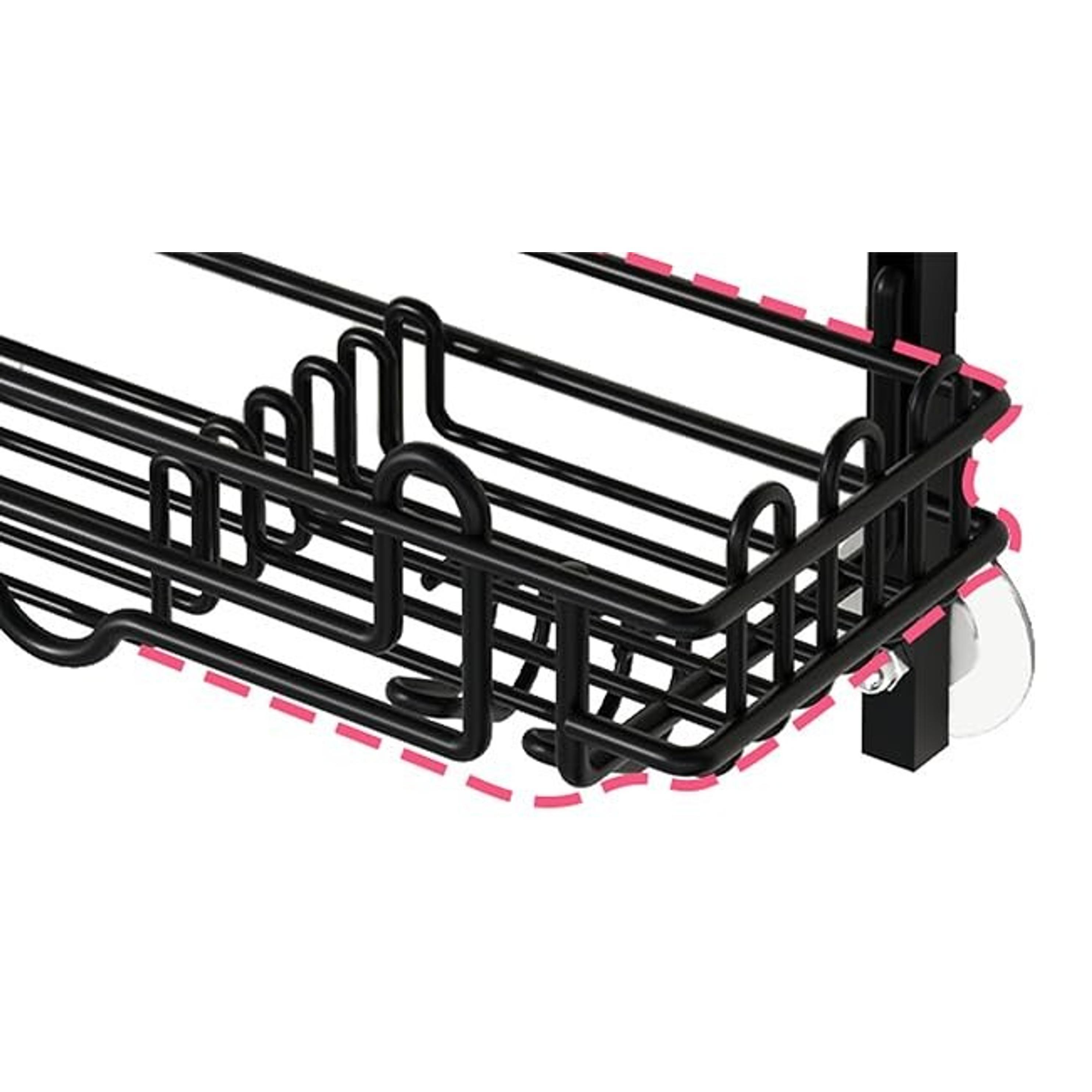 Shower Caddy Hanging Organizer - 3-Tier Rustproof Shower Organizer Over Showerhead with Adjustable Baskets, 24 Hooks, Soap & Razor Holder - No Drill Large Bathroom Storage Rack, Black Shower Caddy Hanging Organizer - 3-Tier Rustproof Shower Organizer Over Showerhead with Adjustable Baskets, 24 Hooks, Soap & Razor Holder - No Drill Large Bathroom Storage Rack, Black