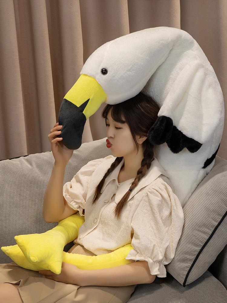 Big Size Flamingo Doll Stuffed Toy Soft Big Pillow Girl Heart-shaped Rag Bed Leg Birthday Christmas Gift Plush Toys