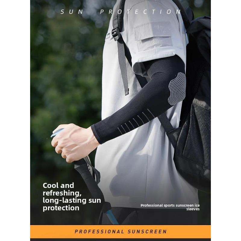 Ice sleeves, sunscreen and UV protection for men and women, long hand sleeves, arm guards for summer sports cycling, high elasticity, ice silk elbow sleeves