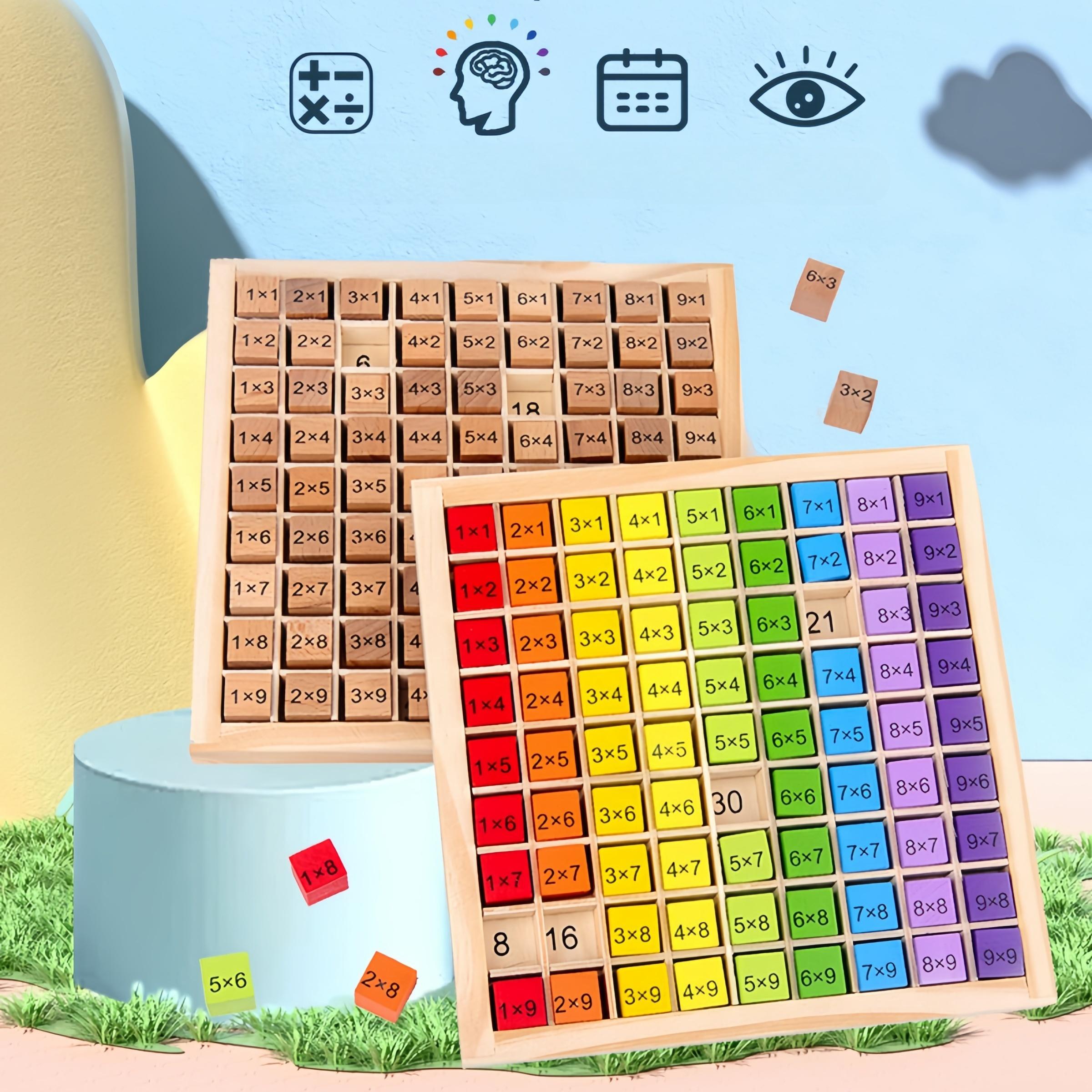 Wooden 99 Counting Chart, 1 Count Multiplication Maths Chart, Educational Learning Activities, Early Maths Skill Development Tool