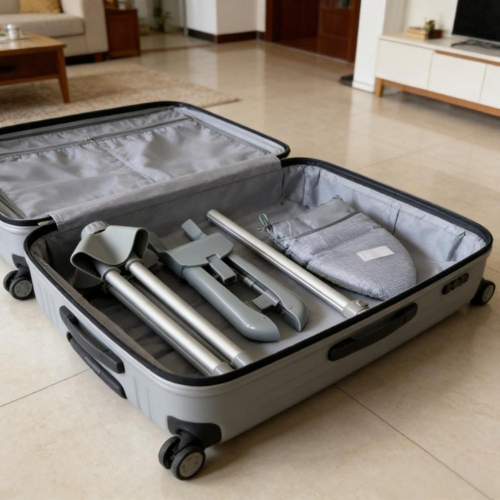 1 set includes 1 ironing hanger + 1 handheld ironing board. Retractable height adjustable, foldable for space saving and easy to carry. Thickened tube with strong load-bearing capacity, can store clothes. Suitable for home, hotel and dormitory use.