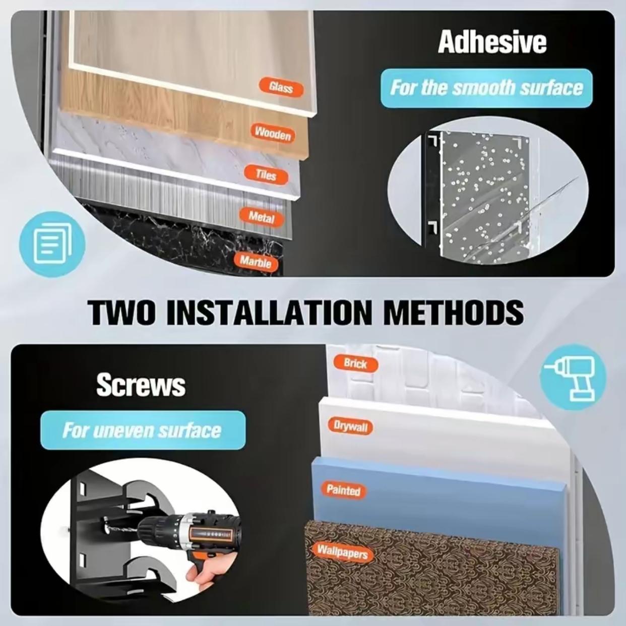 Wall Mounted Baseball Cap Storage Rack, 1/2 Counts Multipurpose Wall Mounted Hat Hook, Hat Storage Display Rack for Closet Door & Bedroom, Shelves, Hat Hanger Holder