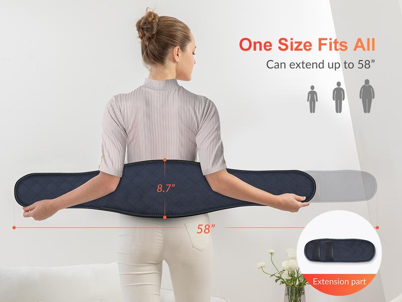 COMFIER Back Massager Heating Pad with Vibrating Massage 3 Modes 2 Intensities 2 Heat Levels for Home Office Relaxation Aid US Plug Gift for Mom Dad