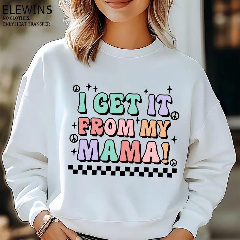 6 Pieces Mother's Day Plant Hot Stamping DTF Transfer Transparent Washable Transfer Paper for T - shirts Hoodies Jeans Backpacks Pillows Suitable for Men Women Machine Washable