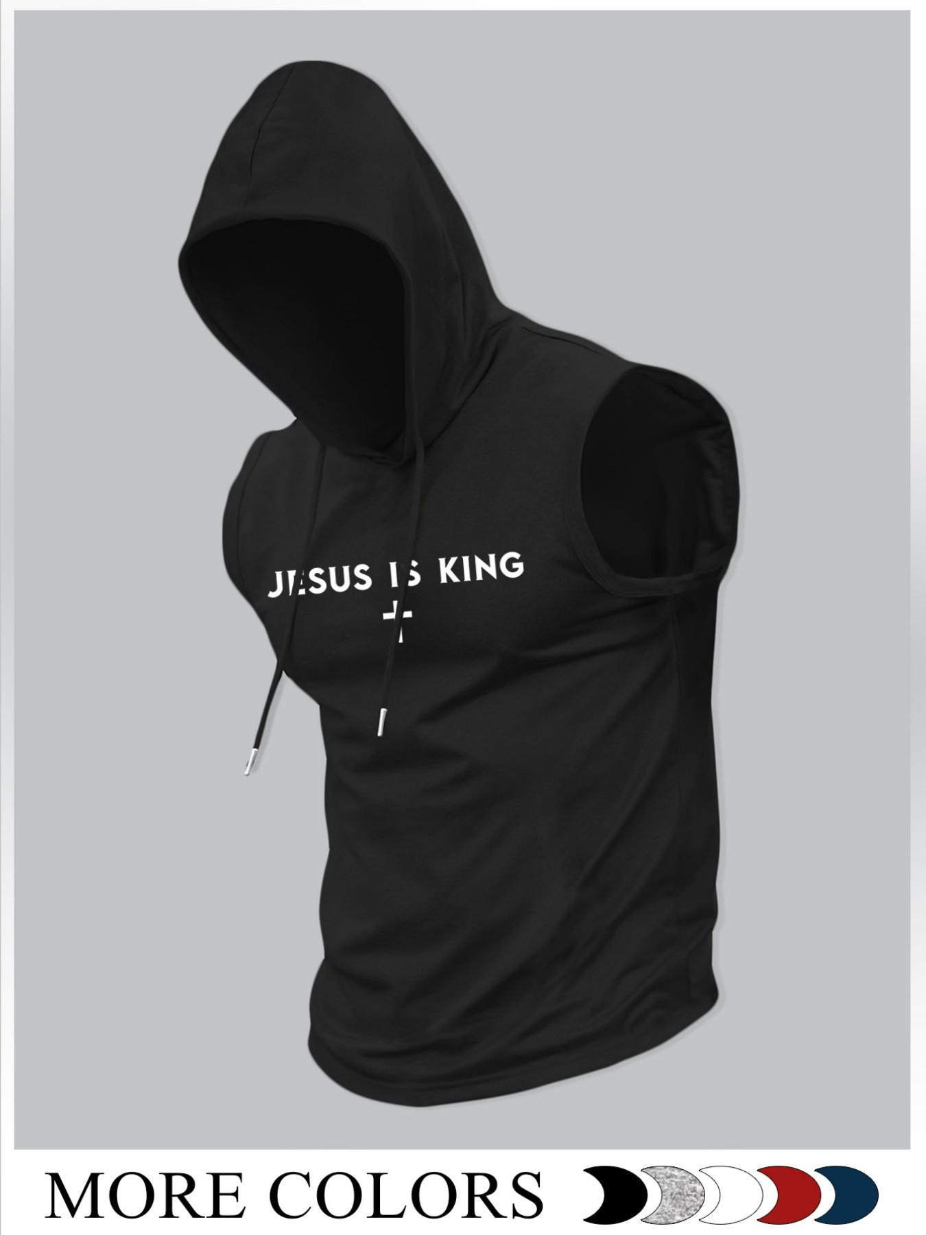 Men's Fashion Hooded, Casual Summer Wear, Athletic Workout Clothing, Moderate Fabric Thickness, Fitted Style, Ideal for Outdoor Activities