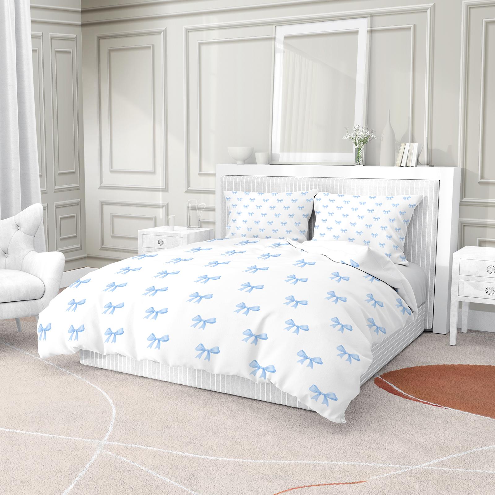 2/3Pcs Cute Bow Knot Duvet Cover Set, Pastel Ribbon Bedding for Bedroom, Warm Gift for Teen Girls and Women, Filling Not Included