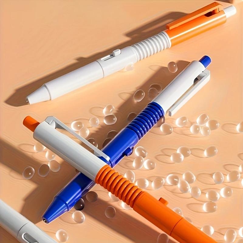 3 Streamlined Red & Orange & Blue Water Spray Pens, Durable PC Material, Suitable for Pranks, Student Relaxation Gift