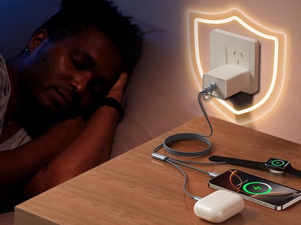 Temdan for IWatch Charger,3 in 2 USB C Cable for iPhone 16 Charger/Type C/Lightning Multi Charging Cable Travel Essentials PS/2 Cables Compatible with iWatch Ultra/SE/10-1&iPhone 16-12-4FT