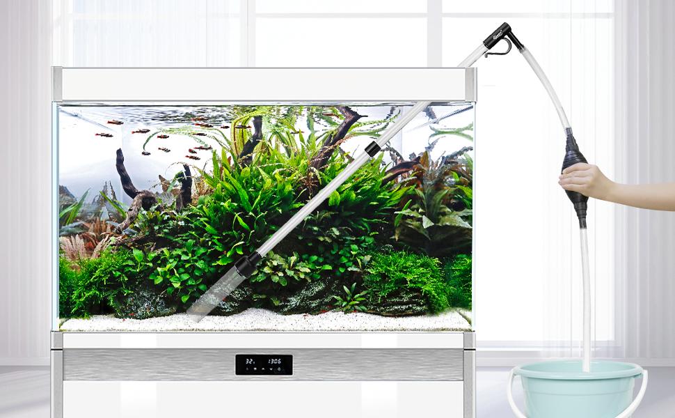 hygger Gravel Vacuum for Aquarium, Aquarium Siphon Vacuum Cleaner for Fish Tank Gravel and Sand Cleaning, Remove Dirt, Water Change, Aquarium Gravel Cleaner with Adjustable Water Flow hygger Gravel Vacuum for Aquarium, Aquarium Siphon Vacuum Cleaner for Fish Tank Gravel and Sand Cleaning, Remove Dirt, Water Change, Aquarium Gravel Cleaner with Adjustable Water Flow
