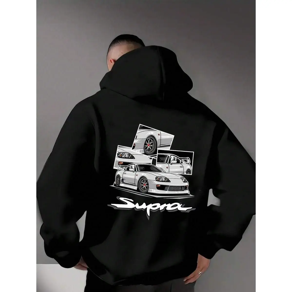 Toyot Supra Graphic Hoodie,Car Hoodies,Y2k Men's Autumn/Winter Long Sleeved Hooded Sweatshirt,Cool Couple's Outfit,Outdoor Sports Leisure,Daily Wear