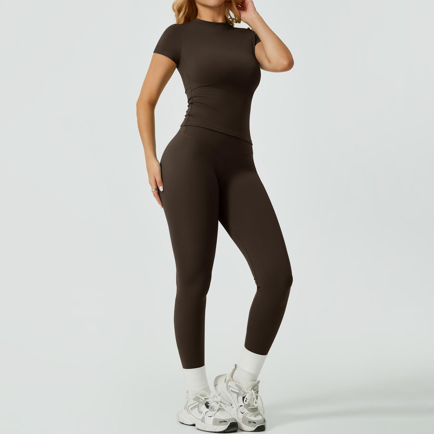 NcmRyu Women's Tummy-Control Bodycon Workout Set - Buttery-Soft Moisture-Wicking Sculpting Yoga Gym Activewear women