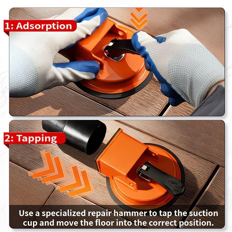 Wood Floor Gap Repair Tool, Strong Suction Cup, Easy-To-Use Tightening Device, Smooth Surface Required, Simple Operation