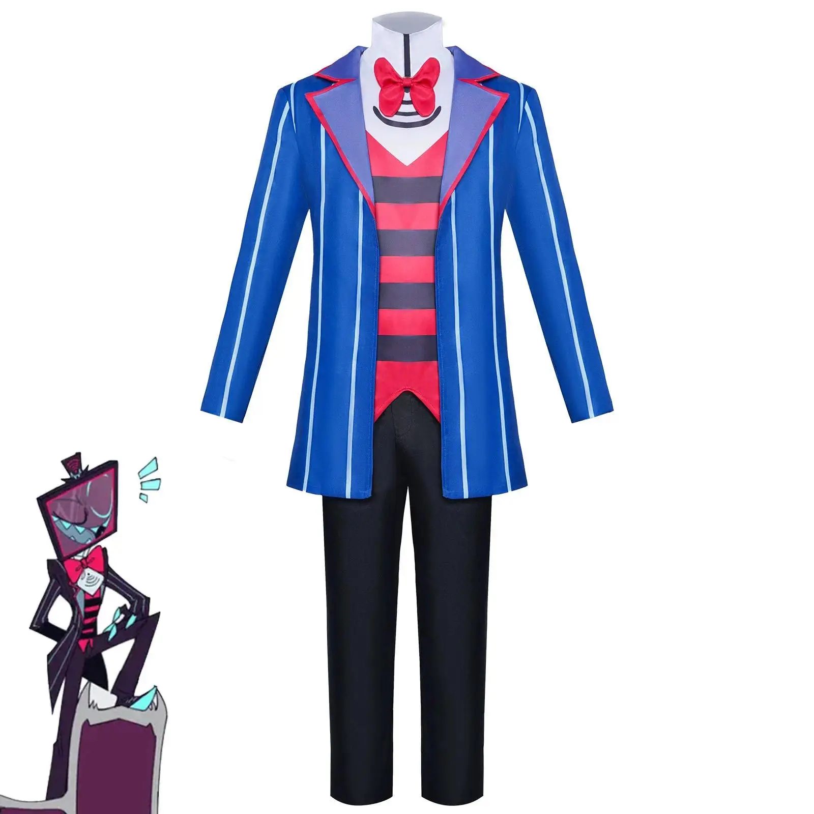 Vox Cosplay Hazbin Uniform Costume Men's Suit Halloween Costumes