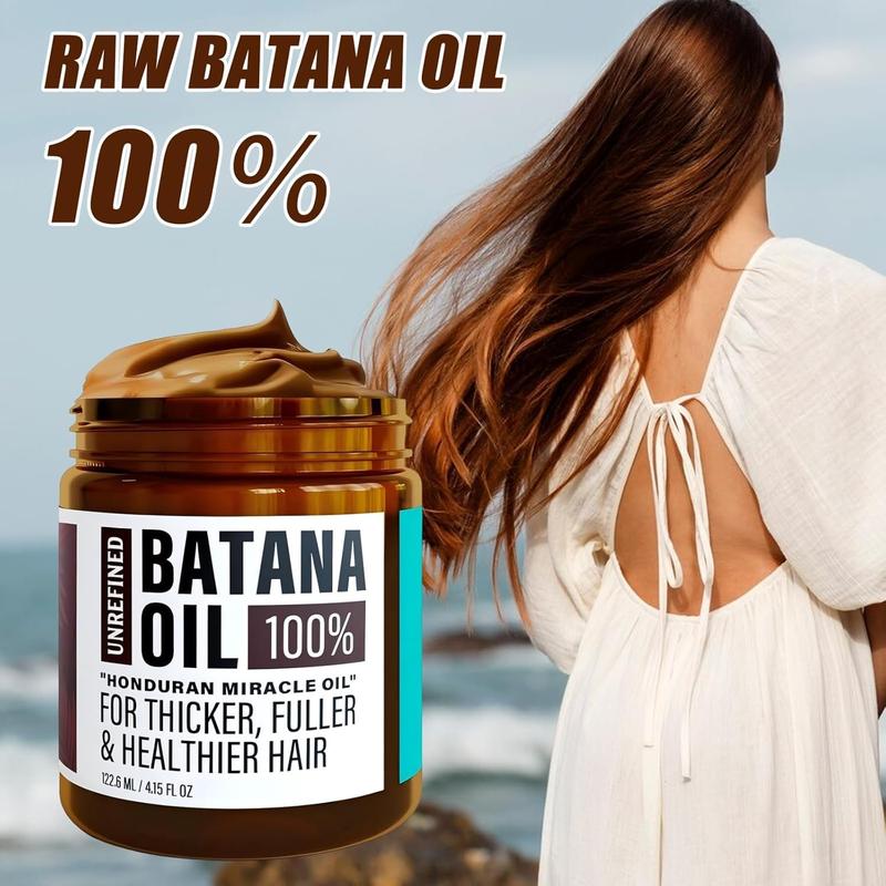 BARUBT 100% Unrefined Batana Oil-Fuller, Thicker Hair for Women&Men, Silky Conditioning, Frizz Control&Color Care