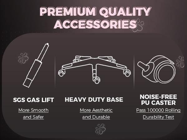 GTPLAYER Pink Gaming Chair Cute with Cat Ears Paw Lumbar and Cushion,Ergonomic Computer Chair with Footrest,Reclining PC Game Chair for Girl Computer Chair 300lbs for Adult