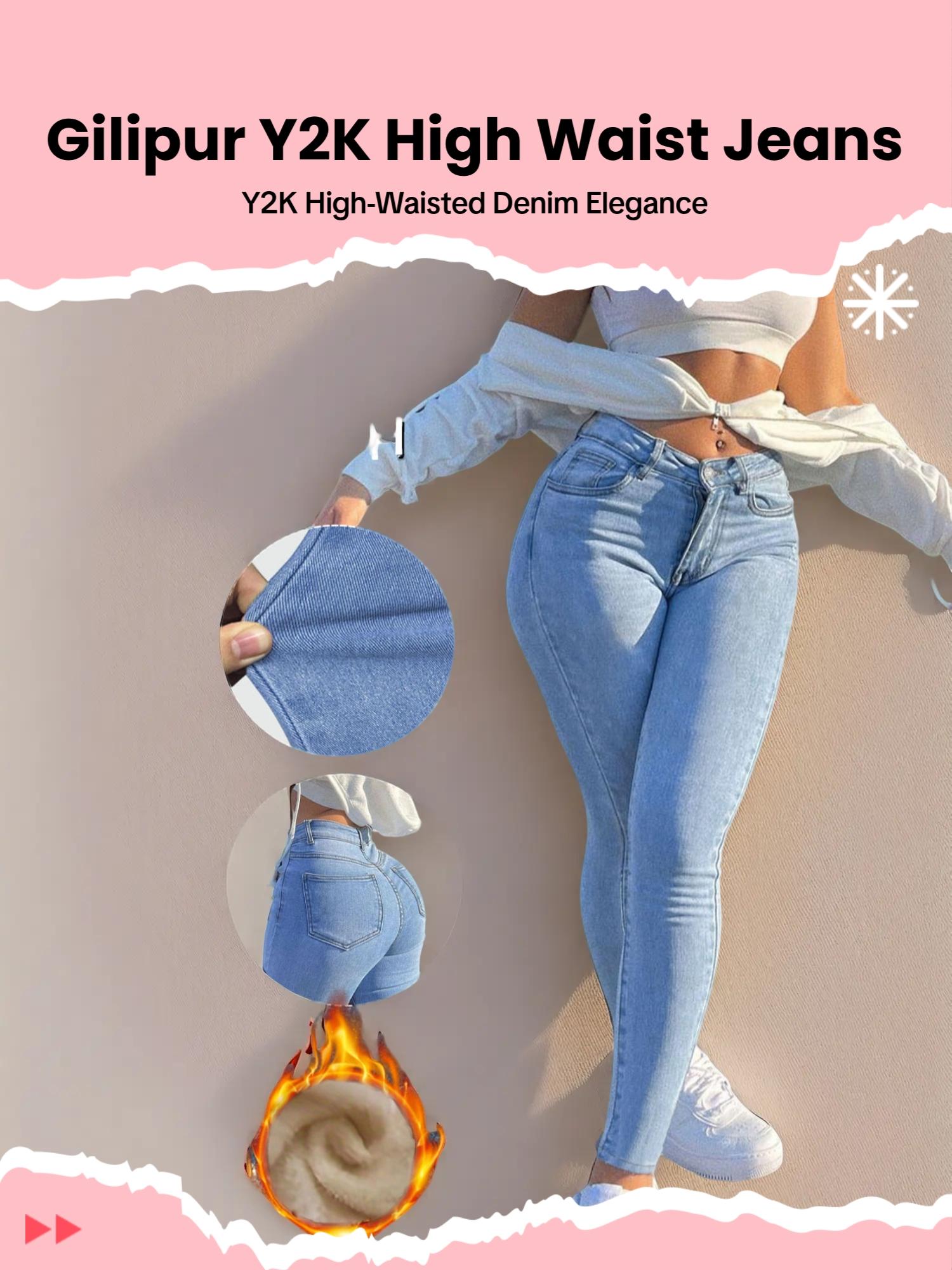 GILIPUR Y2K Popular Fashion women's jeans,women's European and American ins style high waist sexy tight pants women's pencil pants stretch comfortable jeans,Deals For Me Days,Spotlight Finder