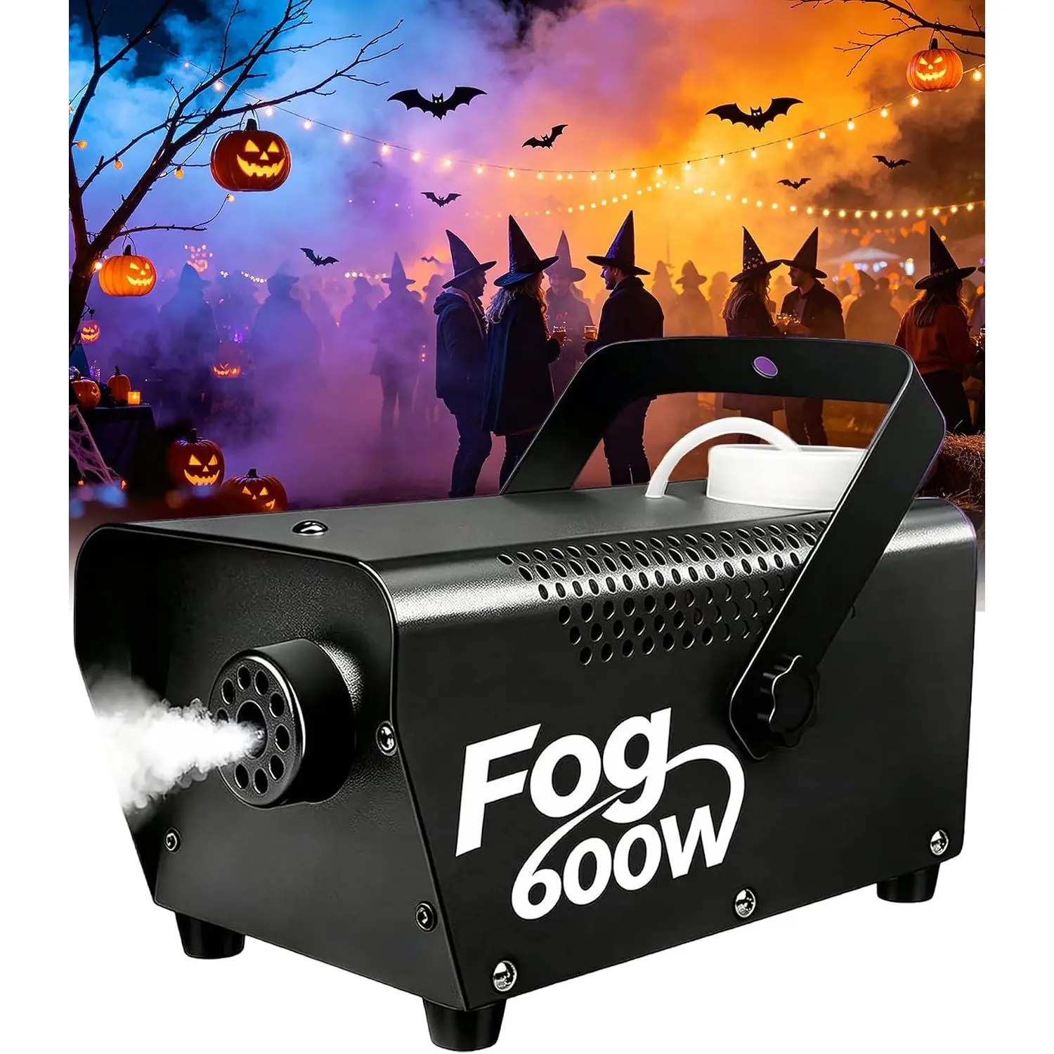Fog Machine, 600W Smoke Machine with&Wired Remote