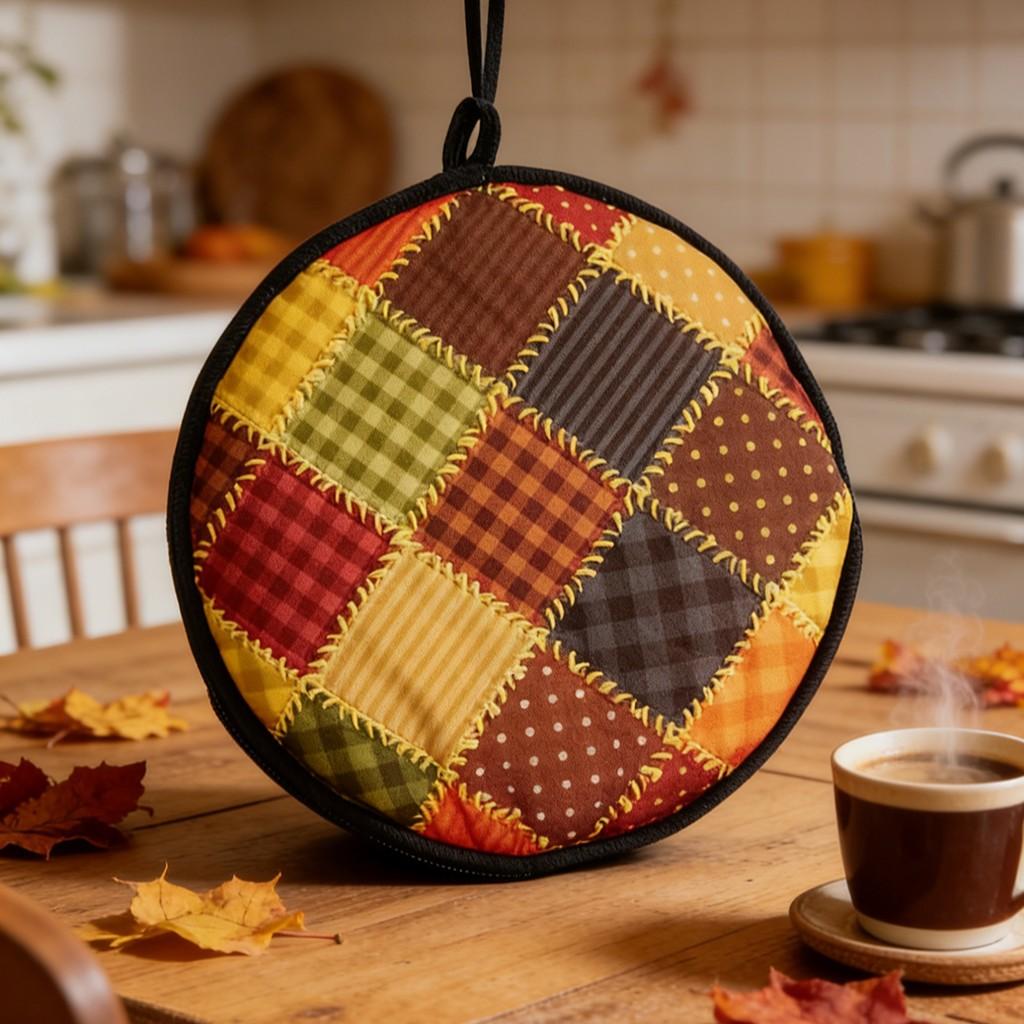 Mexican Thickened Corn Tortilla Insulation Bag, Pure Cotton Round Heat Resistant, Ideal for Mexican Cuisine, Durable & Reusable