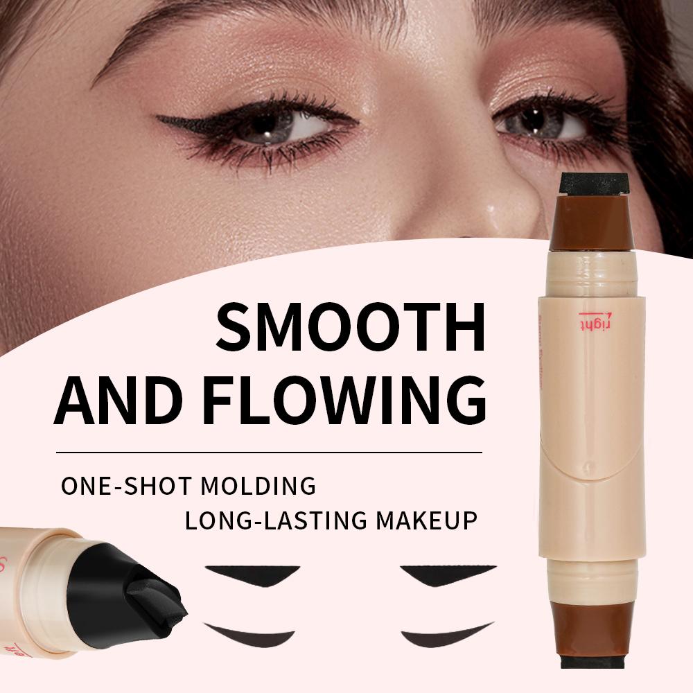 Dual-Head Heart Eyeliner Stamp Pen, Flexible Quick-Dry Eyeliner with Long-Lasting Formula, Waterproof Liquid Eyeliner
