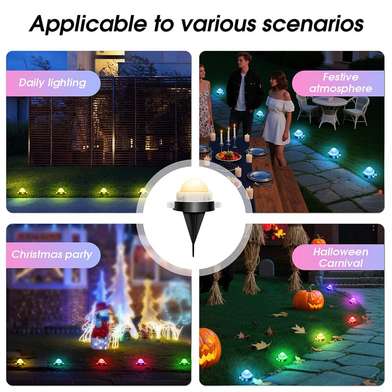 Customizable Ground Lighting 50ft/100ft/150ft RGB+IC Smart Path LightLight Outdoor Waterproof IP67 App and Remote Control with Music Sync 63 Color Changing Modes Timer Voice Control via Alexa for Lawn Garden Patio Yard Decoration Customizable Ground Lighting 50ft/100ft/150ft RGB+IC Smart Path LightLight Outdoor Waterproof IP67 App and Remote Control with Music Sync 63 Color Changing Modes Timer Voice Control via Alexa for Lawn Garden Patio Yard Decoration