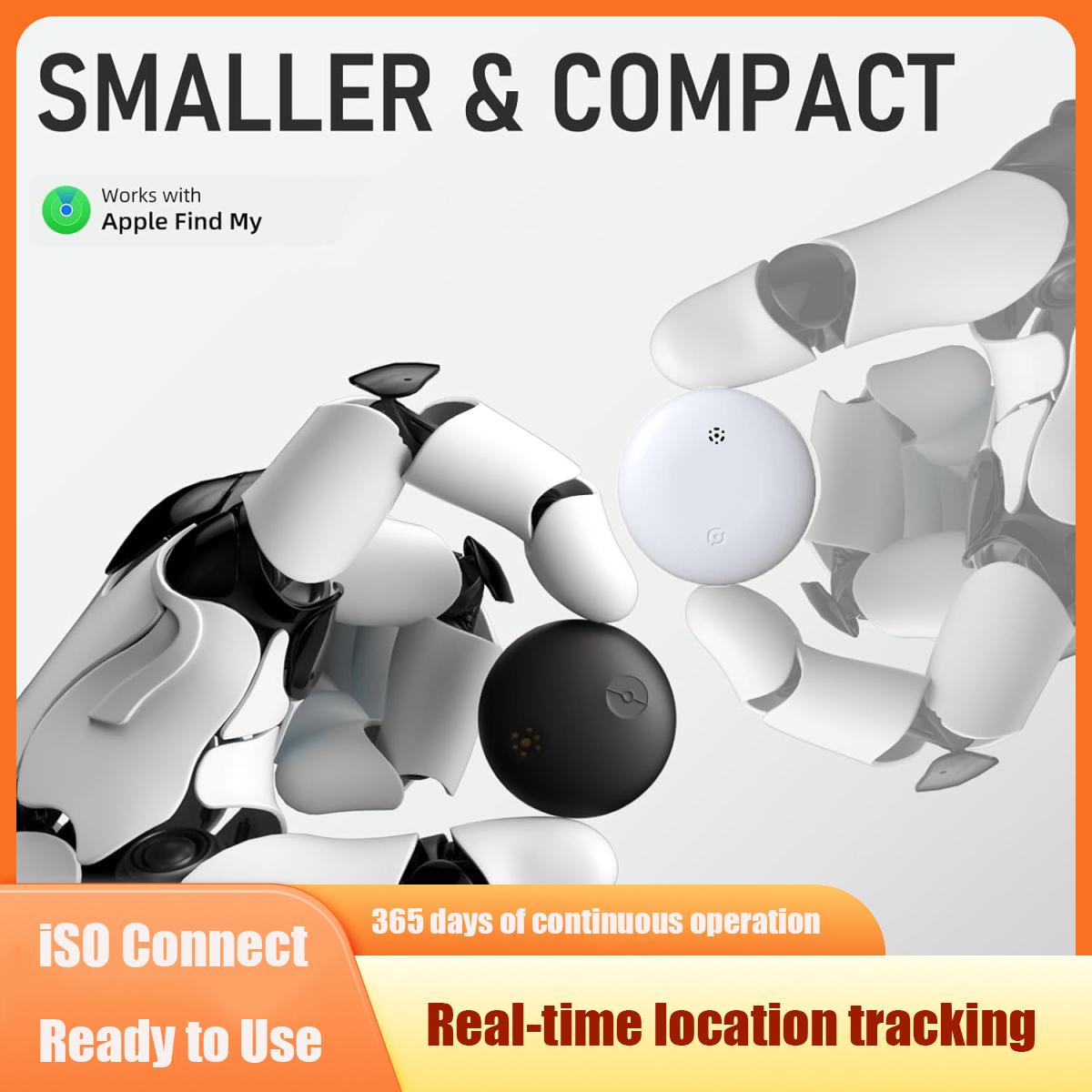 Apple Find My Smart Mini Cat & Dog Pet Tracker, iOS Compatible, Leather Adjustable Collar, Small Medium Large Dogs Puppies