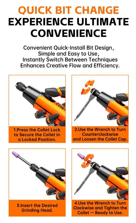 39pcs USB-Powered Electric Grinding & Polishing Tool Set - Linear Polisher, Car Polisher & Electric Angle Grinding Machine - Cordless Drill Bits, Multi-Speed for Wood, Metal & Gemstone Carving - DIY Craft Polishing Kit Rotary Tool Set Kit # GLOBAL PICKS