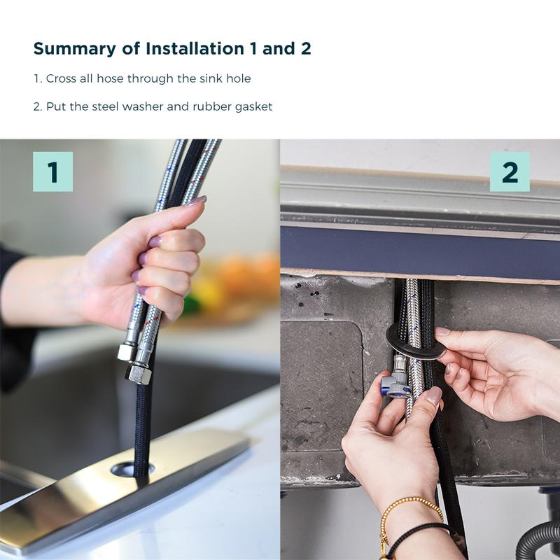 FORIOUS Kitchen Faucet with Pull Down Sprayer Stainless Steel 360° Rotation Sink Faucet Single Handle Pull Out Bathroom Kitchen Faucet FORIOUS Kitchen Faucet with Pull Down Sprayer Stainless Steel 360° Rotation Sink Faucet Single Handle Pull Out Bathroom Kitchen Faucet