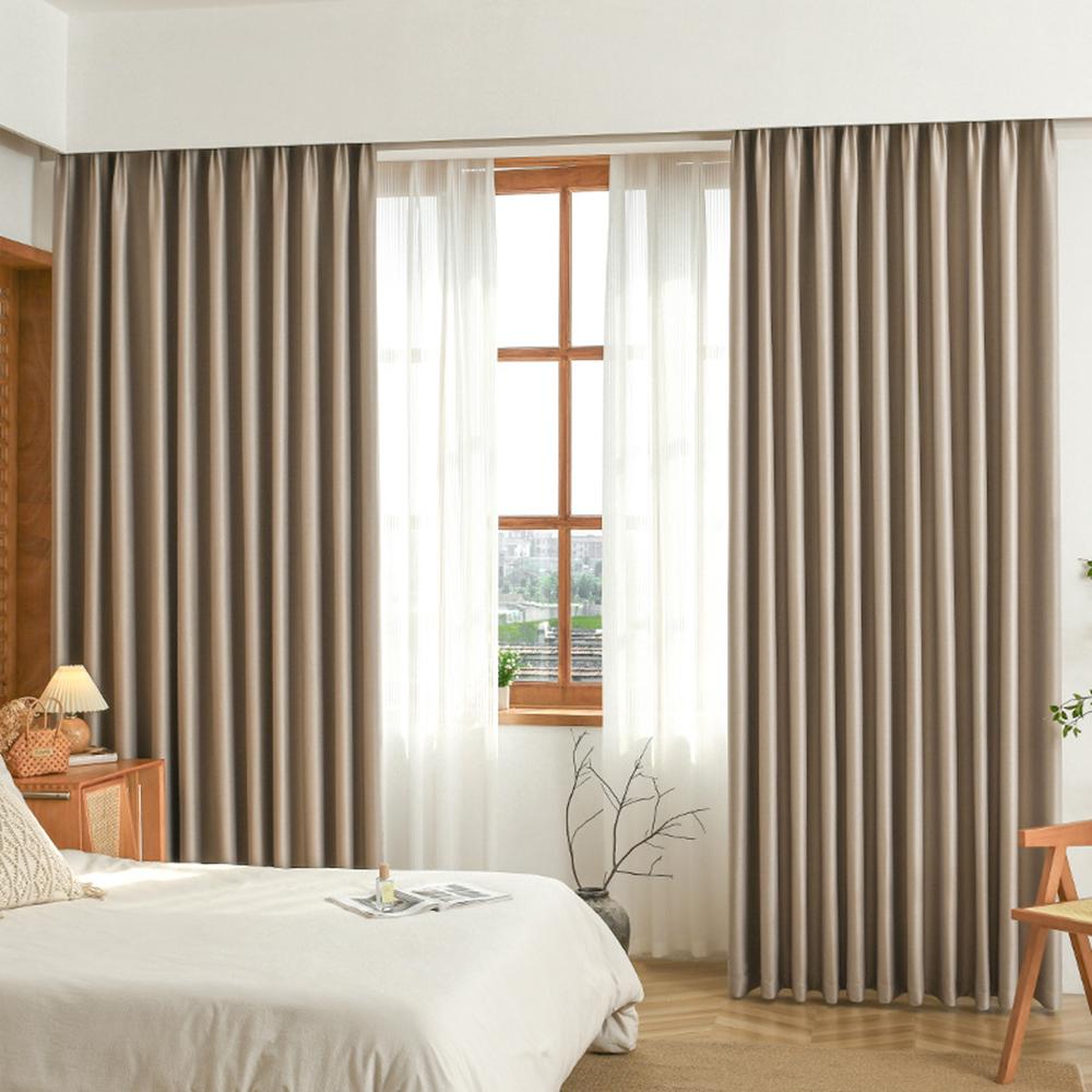 Double-Sided Linen Curtains, Light Blocking Drapes for Living Room & Bedroom, Farmhouse Style, Luxury Custom Home Decor Panels, Heavy Curtain