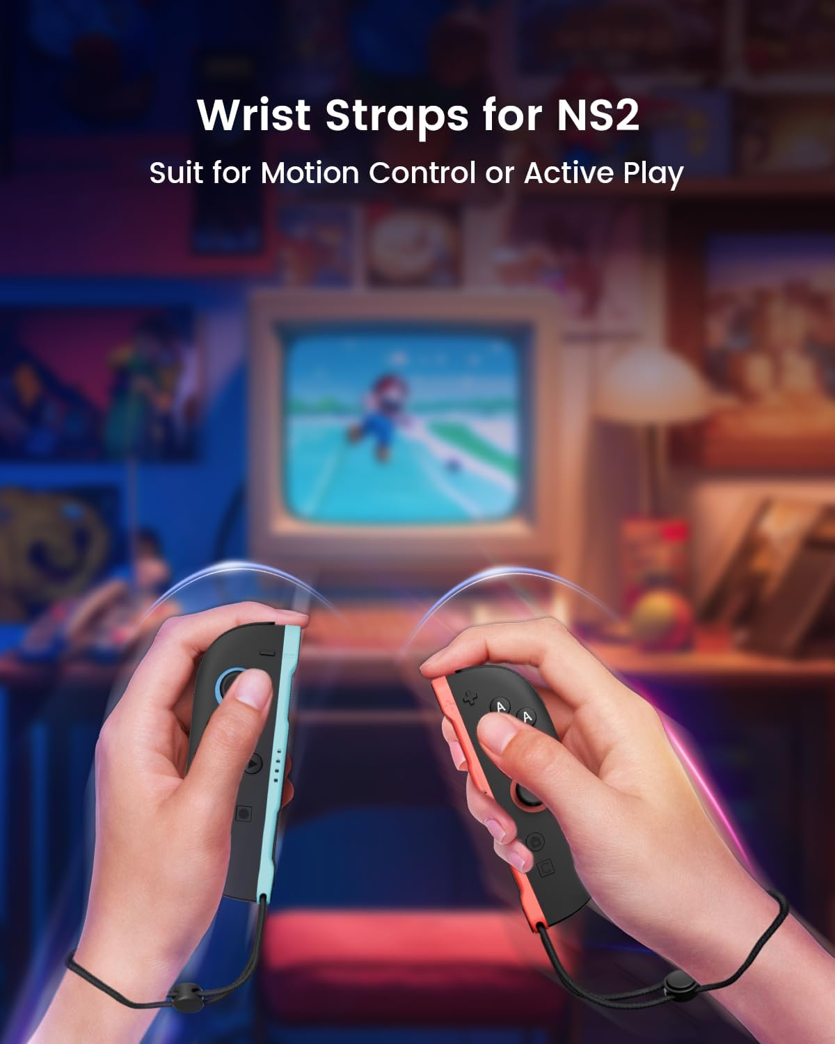 Wrist Strap for Switch 2 Joycons Strap Grips for Switch 2 Sports Accessories for Joycon Controller, Controller Hand Grip Accessories Easy to Install Adjustable Tightness Stable Connection Wrist Strap for Switch 2 Joycons Strap Grips for Switch 2 Sports Accessories for Joycon Controller, Controller Hand Grip Accessories Easy to Install Adjustable Tightness Stable Connection