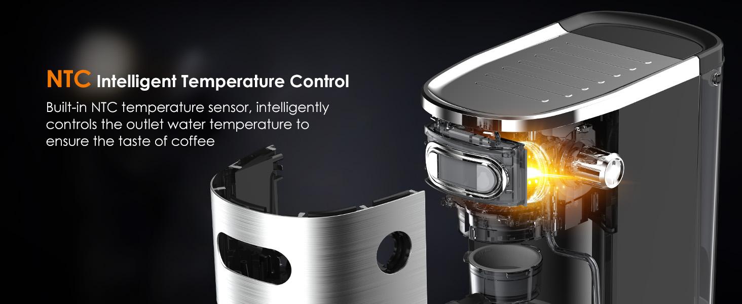 COWSAR Espresso Machine 20 Bar, Semi-Automatic Coffee Maker with Milk Frother Steam Wand, Nespresso Capsule Compatible, 45 oz Removable Water Tank for Cappuccino, Latte, Home,1350W