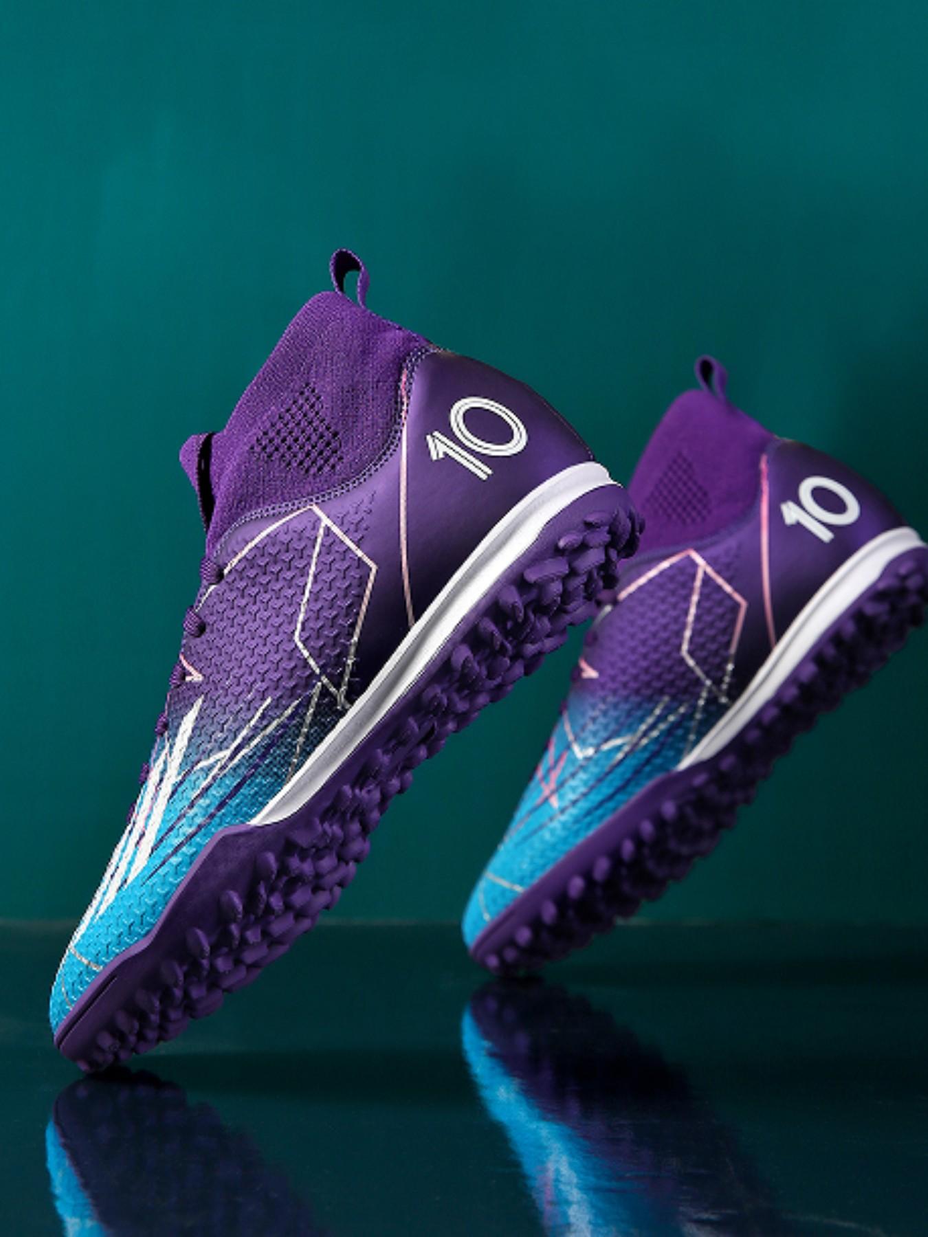 New Unisex Soccer Shoes, World Cup Ag Long Studs Anti-Slip Training Boots, Outdoor Grass Football Cleats, Professional Sports Footwear