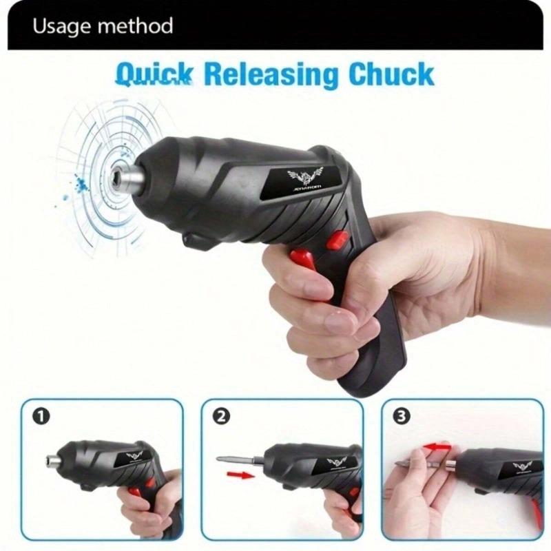 Smart Electric Screwdriver Tool Set ABS Resin Multi-Head Compatible Powerful Performance Precision Efficiency Equipped with USB-Rechargeable Lithium Battery Suitable for Various Screw Fastening and Removal Tasks Operating Voltage ≤36V