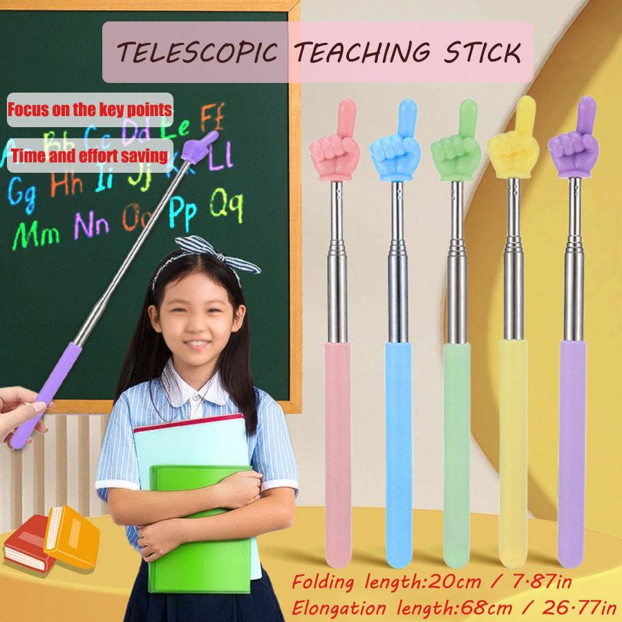 20cm-68cm Adjustable Reading Pointer Stick, Teacher Teaching Pointer Rod, Classroom Reading Tool, Cute Extendable Command Baton, Classroom Supplies