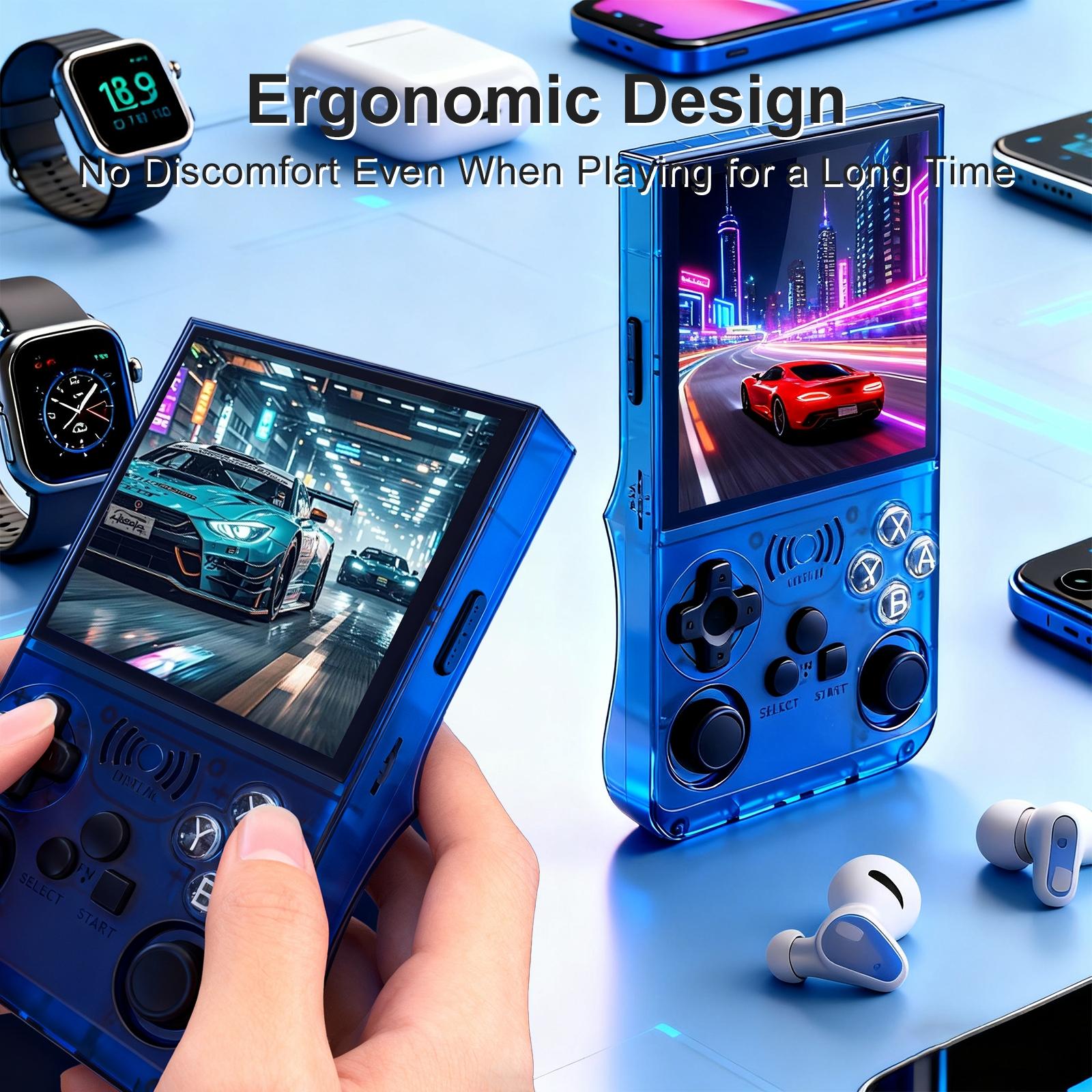 GAMINJA Upgraded ANS13 Open-Source Handheld Game Console, Portable Design with over 15,000 Games, Perfect Gift for Retro Gaming Enthusiasts, Rechargeable Portable Console
