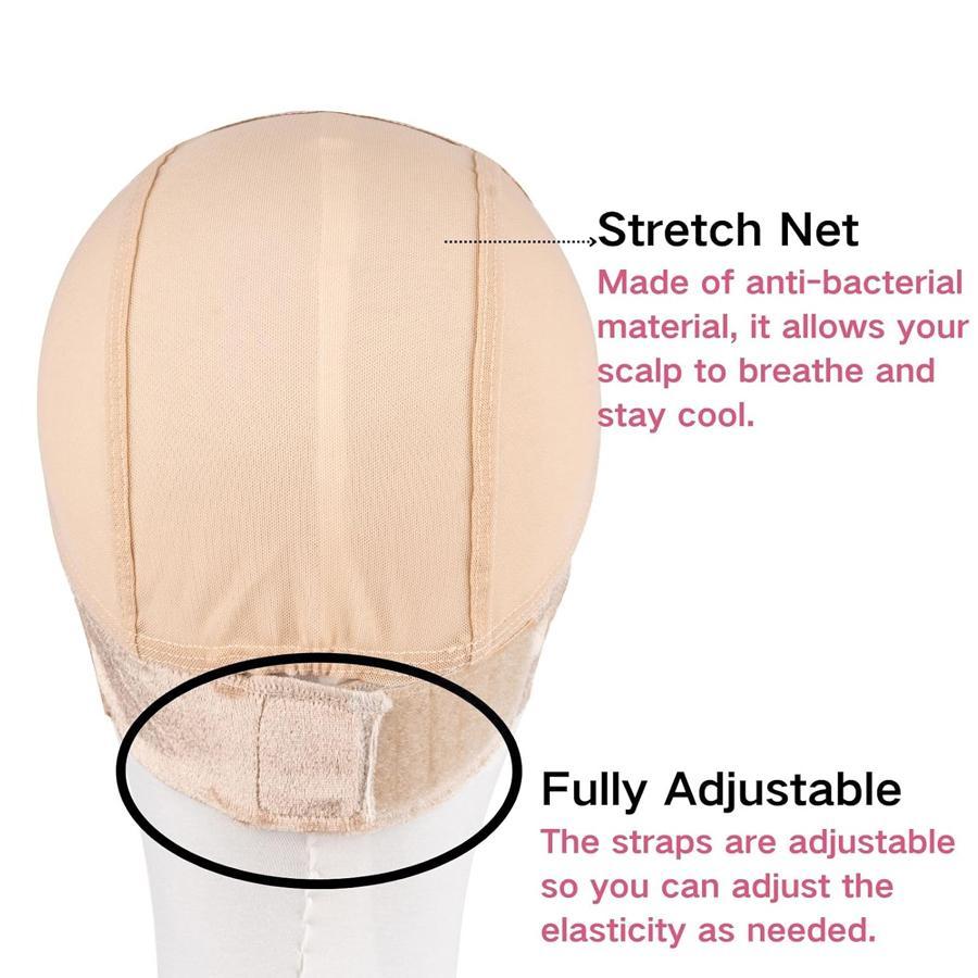 Lace Wig Grip Cap for Women, Transparent Lace Wig Caps with Non-Slip Grip Headband, Adjustable Wig Cap for Keeping Wigs in Place