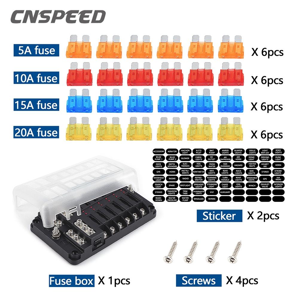 6 Way 12 Way Car LED Blade Fuse Box Seat 12V 24v Automotive Distribution Relay, Durable Vehicle Electrical Accessory, Universal Fit 6 Way 12 Way Car LED Blade Fuse Box Seat 12V 24v Automotive Distribution Relay, Durable Vehicle Electrical Accessory, Universal Fit