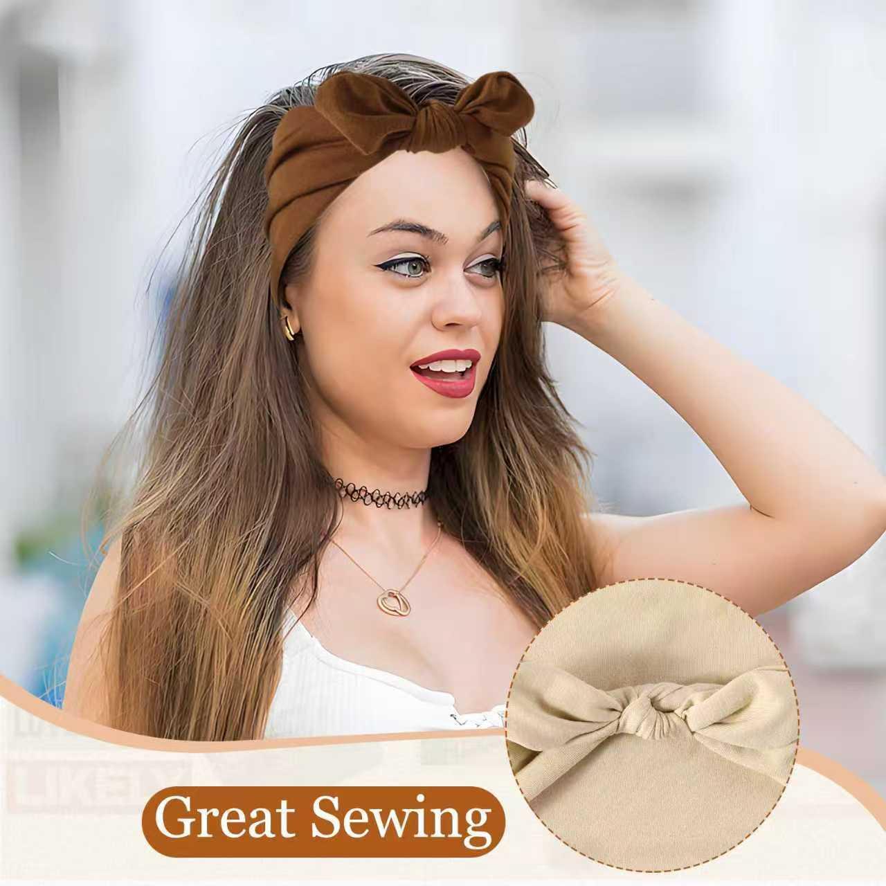 5 Pcs Women's Elastic Sports Headband Sweat Absorbent Running Gym Yoga Hair Tie Fashion Wide Band, Comfortable Workout Accessory, Sweat Wicking Headband, Sweat Absorbing Headband