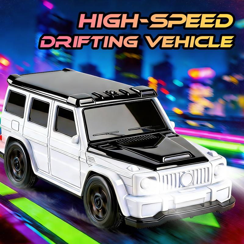 1:64 Desktop Mini Drift RC Car, 2.4g Wireless Control, Four-Wheel Drive High-Speed Drifting, Realistic Lights & Obstacle Accessories