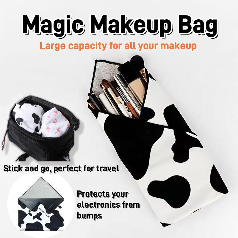 Self-adhesive magic cloth cosmetic bag and camera bag – reusable travel bag for cosmetics, lens protectors, toiletries and gifts – perfect gift for women, suitable for travel, gifts and daily use