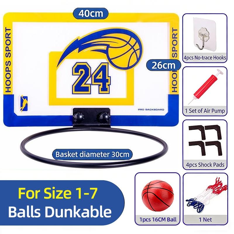 Indoor Basketball Hoop for Kids, Office Door Basketball Hoop, Mini Basket for Teens and Adults, Includes 1-3 Balls, Perfect for Room Doors, Home Workout Equipment, Indoor Basketball Set