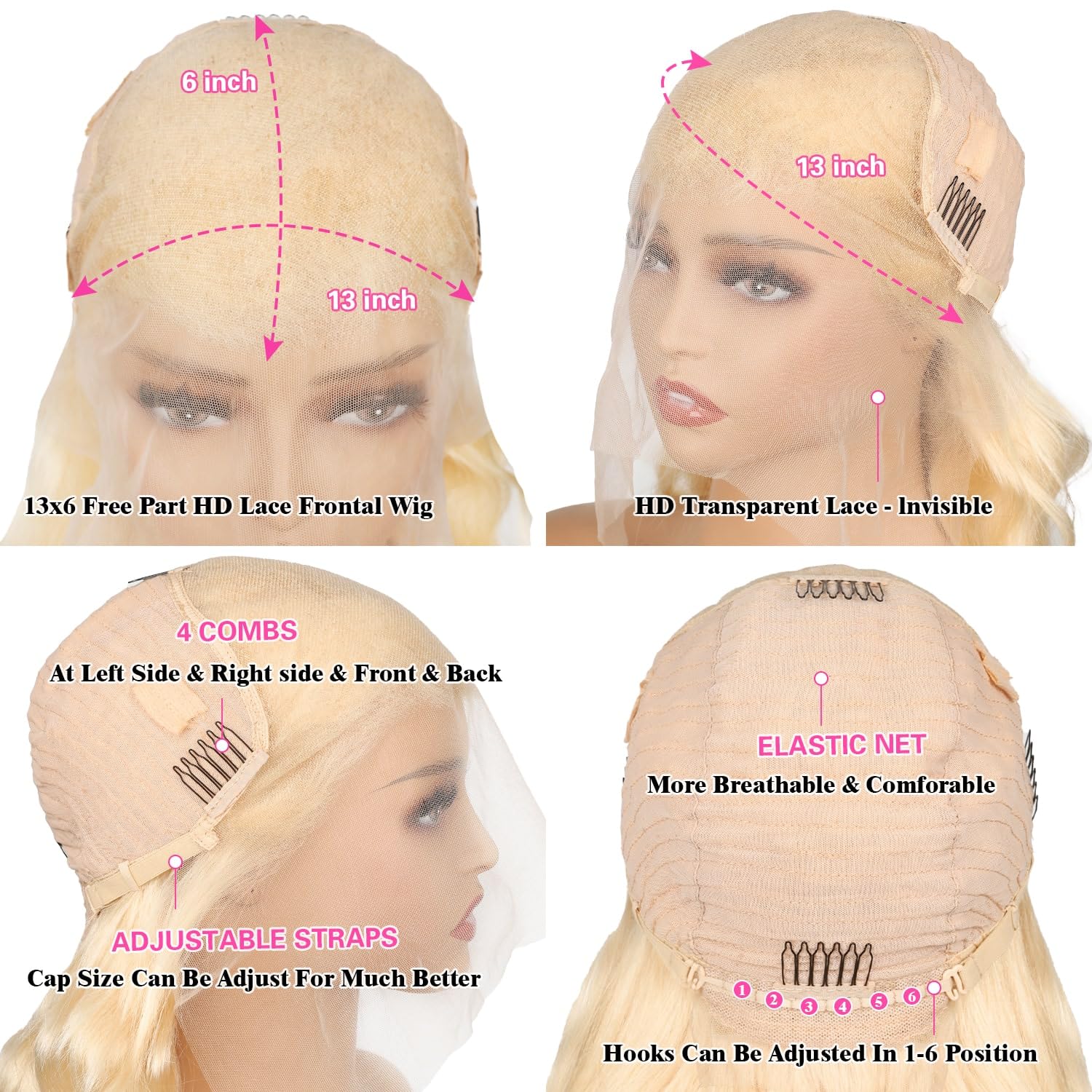 613 13x6 Lace Front Wig Human Hair Blonde Body Wave Ginger Lace Front Wigs Human Hair Reddish Brown HD Lace Frontal Wig Pre Plucked with Baby Hair for Women SpringStatements