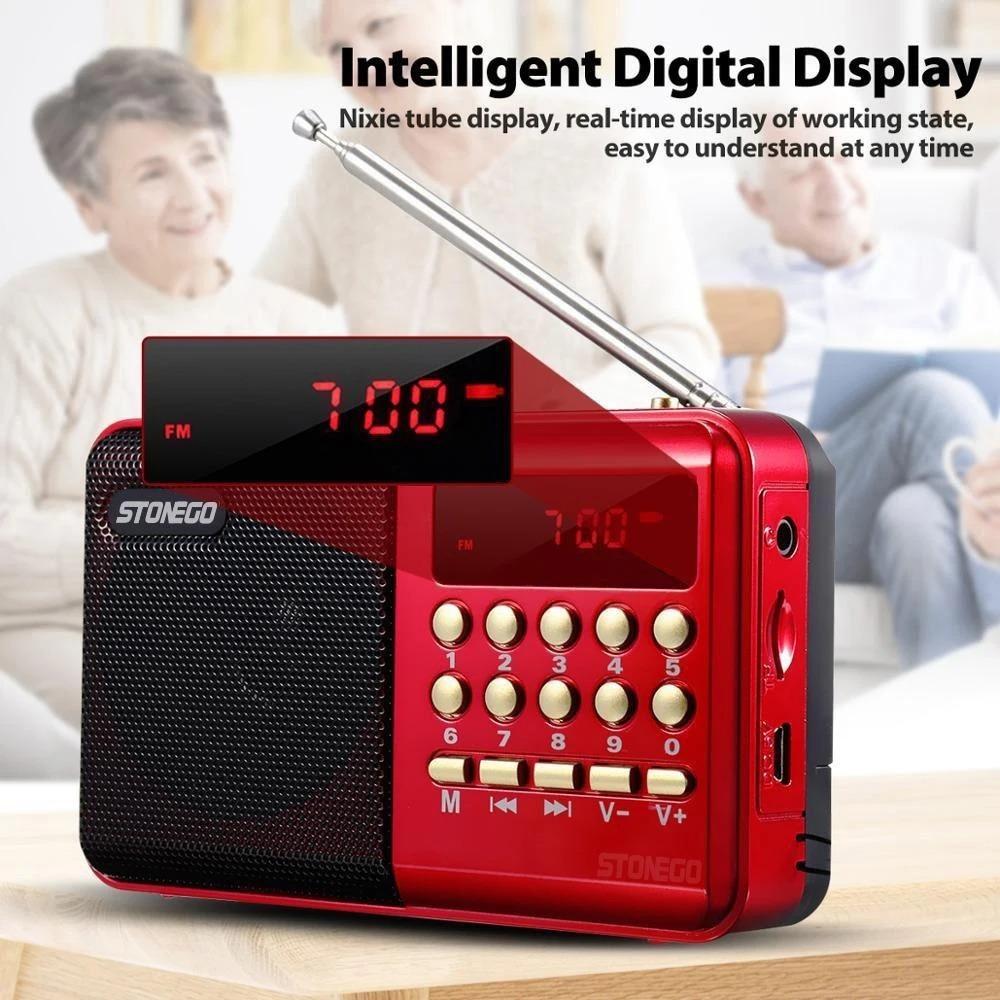 Portable Mini Digital FM Radio, MP3 Player with USB Charging, TF Card Support. Hi-Fi Stereo Audio, Waterproof Shower Design for Bathroom. Compact Outdoor Speaker for Travel, Camping, Home Use. Popular Holiday Gift, Multifunction Device.