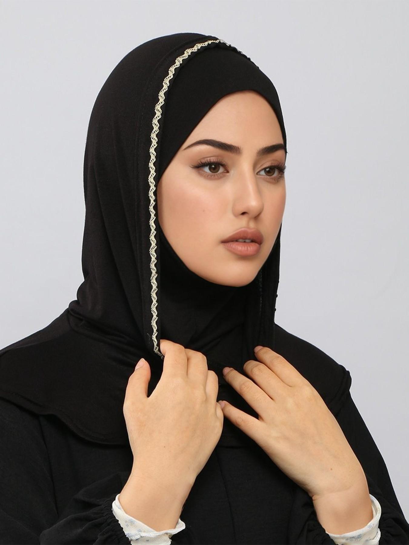 1pc Dual-Layer Sun Protection Hijab, Boho Style Muslim Headscarf, UV Protection Fashion Accessory, Soft Fabric, All Seasons