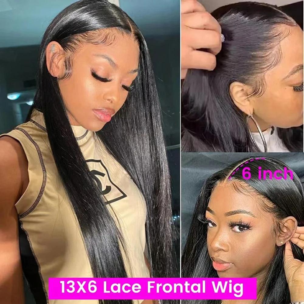 Bling Hair 360 Full Lace Wig  13X4 HD Transparent Lace Front Real Hair Wigs For Women 30 Inch Brazilian Straight 13x6 Lace Frontal Wig