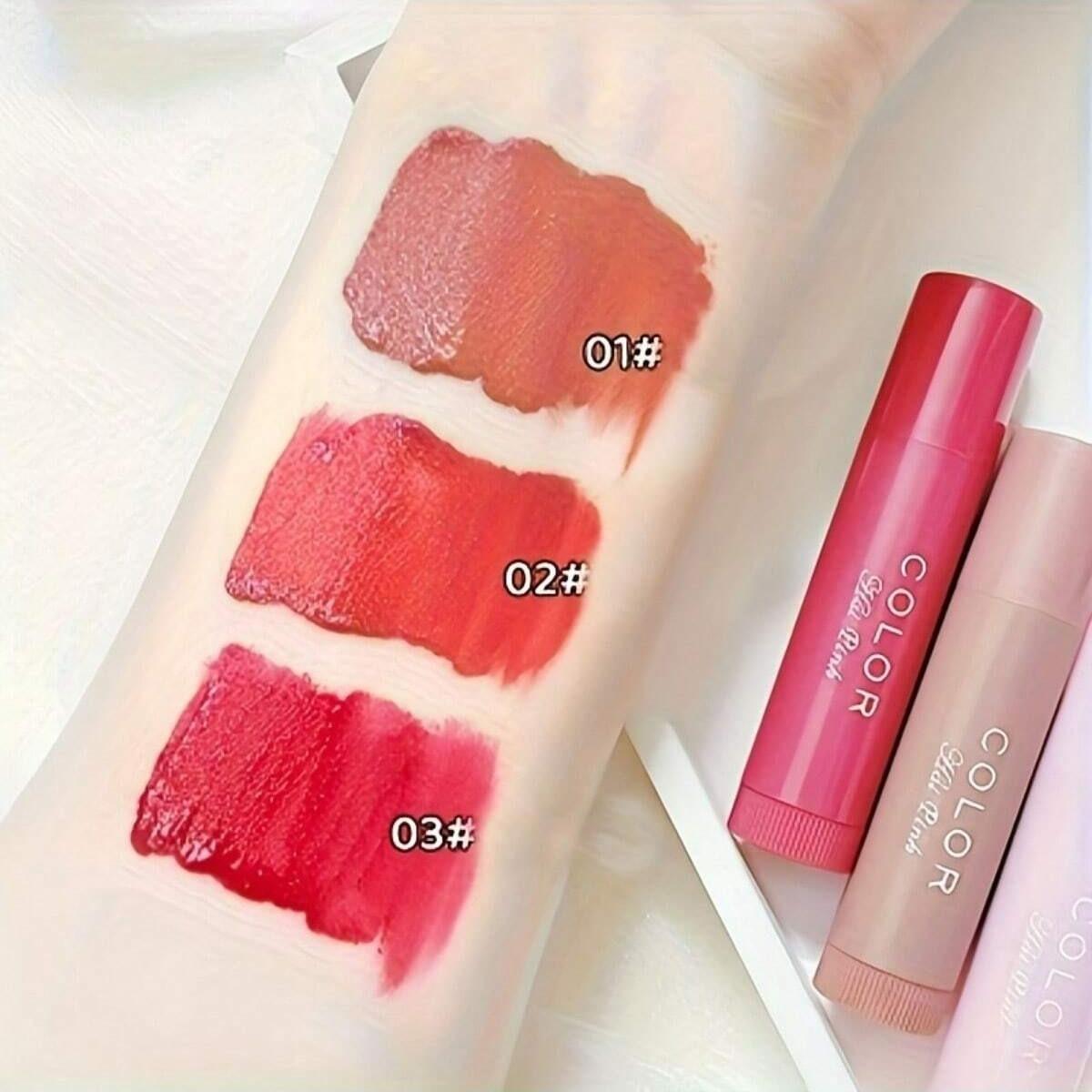 Cherry Color Lip Balm, Moisturizing and Anti-Crack, Lightweight Texture, Plant-Based Squalane, Suitable for All Skin Types, Adult Lip Care