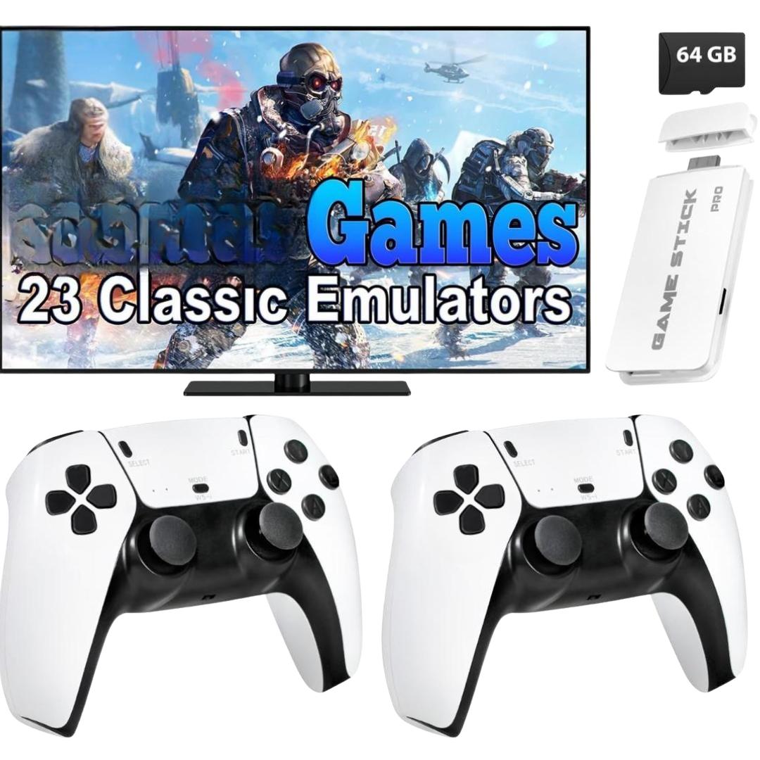 2025 M15 Plus Retro Game Console, Built-in Game Stick Wireless Controller, Classic Game Emulator Esports Controllers, Dual Wireless Control