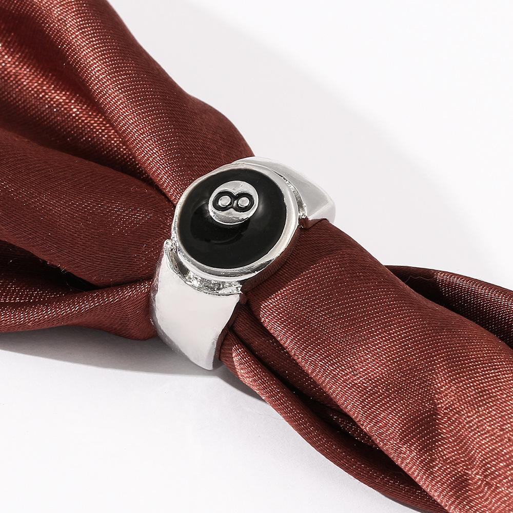 Punk Billiards Number Black 8 Ball Rings Metal Alloy Opening Adjustable Rings Fashion Hip Hop Rock For Women Men Jewelry Gift