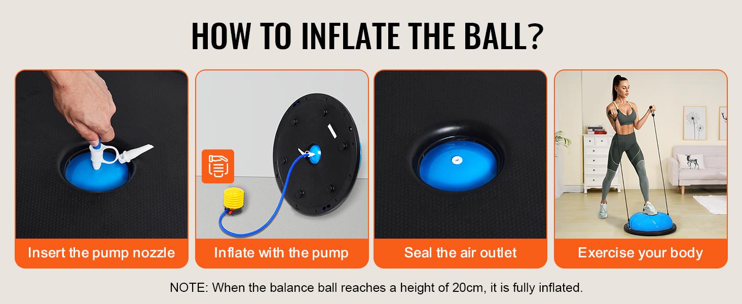 fathersdaygift VEVOR Half Exercise Ball Trainer, 23 inch Balance Ball Trainer, 660 lbs Capacity Stability Ball, Yoga Ball with Resistance Bands and Pump, Strength Fitness Ball for Home Gym, Full Body Workouts, Blue fathersdaygift VEVOR Half Exercise Ball Trainer, 23 inch Balance Ball Trainer, 660 lbs Capacity Stability Ball, Yoga Ball with Resistance Bands and Pump, Strength Fitness Ball for Home Gym, Full Body Workouts, Blue